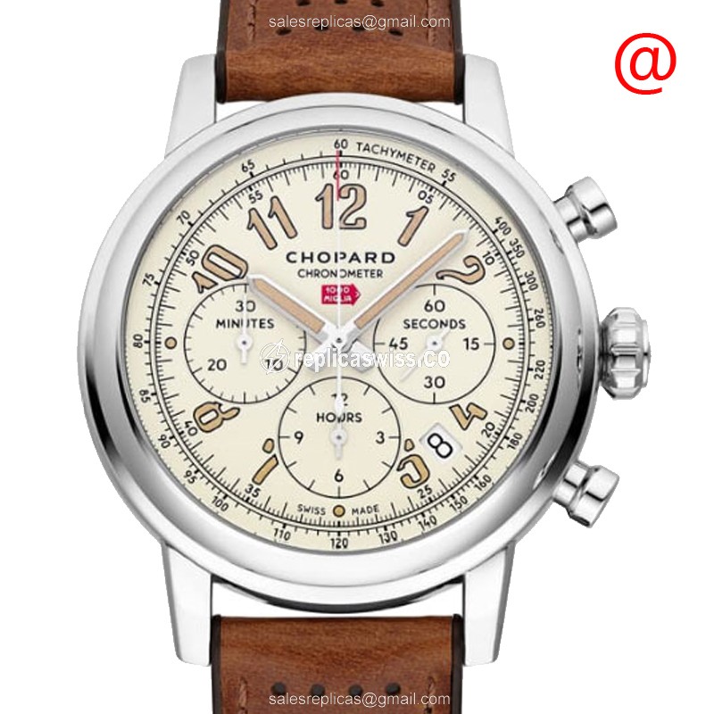 Chopard Replica MILLE MIGLIA GT XL - Automatic - Beige Dial - Brown Leather Strap - Luxury Replica MILLE MIGLIA GT XL Watch